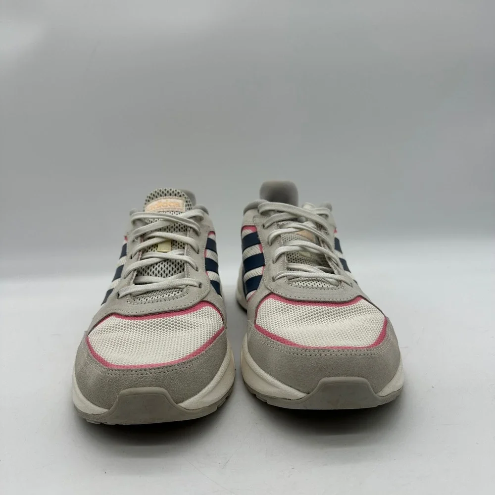 Adidas EE9907 Women 11 Sneakers Grey Navy Pink Grand Court Base‎ Athletic Shoes